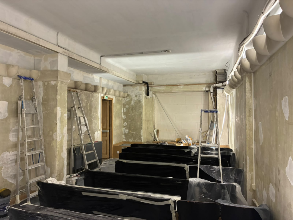 Salle de cinéma de l’AFAC en travaux, octobre 2026