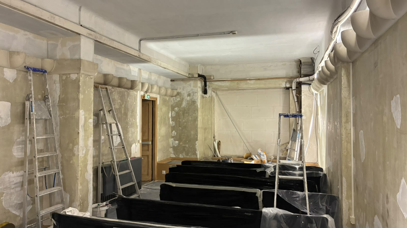 Salle de cinéma de l’AFAC en travaux, octobre 2026